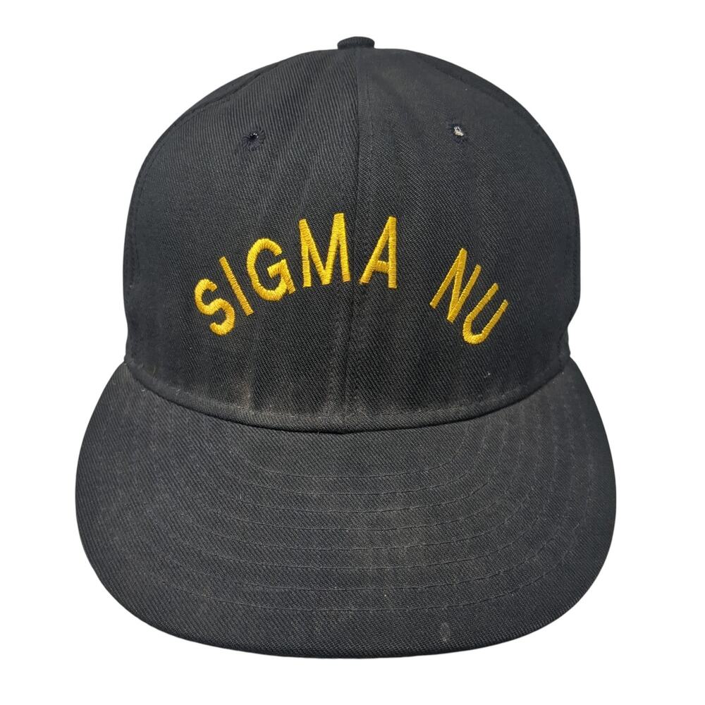 Sigma Nu Hi 455 Fitted Baseball Cap Black 7 3/8 Lightweight 6 Panel Pro-Line